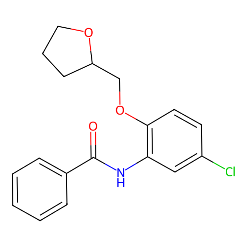 N-[5-chloro-2-(oxolan-2-ylmethoxy)phenyl]benzamide structure