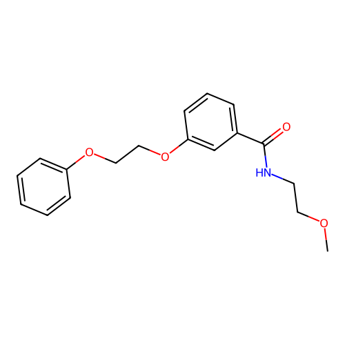 N-(2-methoxyethyl)-3-(2-phenoxyethoxy)benzamide structure