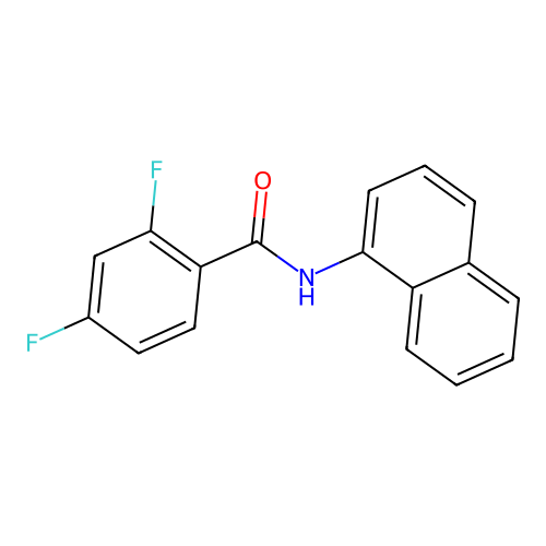 2,4-difluoro-N-naphthalen-1-ylbenzamide structure