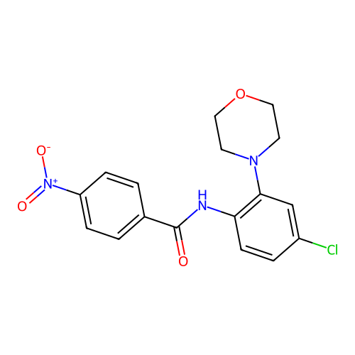 N-(4-chloro-2-morpholin-4-ylphenyl)-4-nitrobenzamide structure