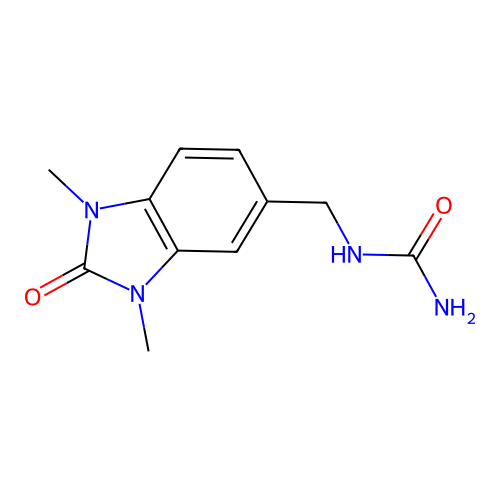Urea, N-[(2,3-dihydro-1,3-dimethyl-2-oxo-1H-1,3-benzimidazol-5-yl)methyl]- structure