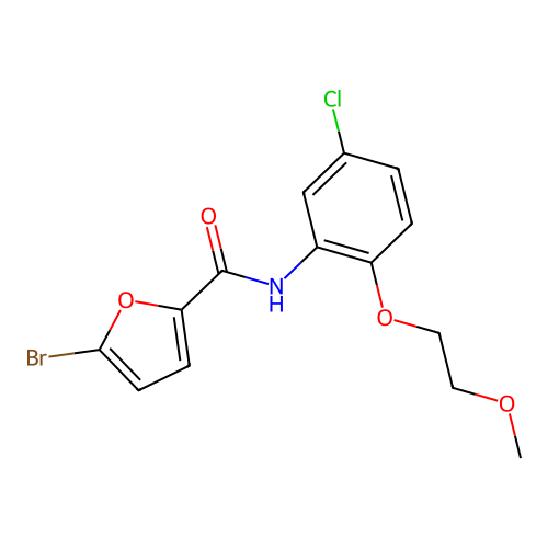 5-bromo-N-[5-chloro-2-(2-methoxyethoxy)phenyl]furan-2-carboxamide structure