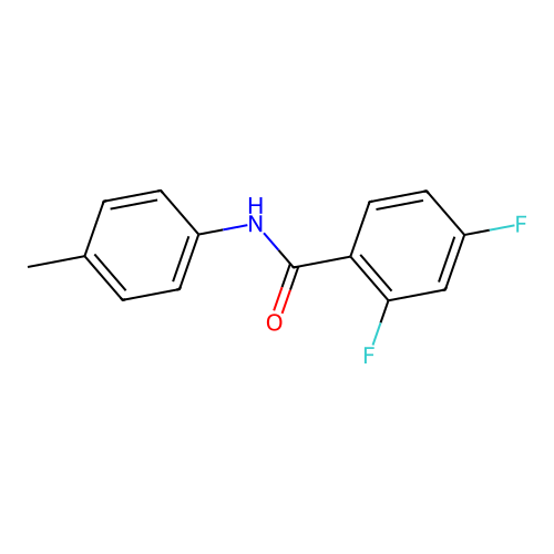 2,4-difluoro-N-(4-methylphenyl)benzamide structure