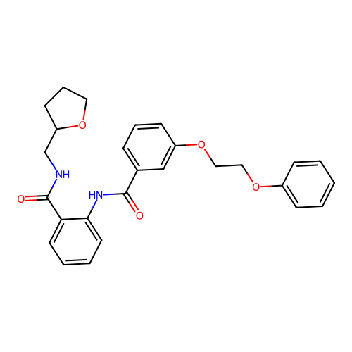 N-(oxolan-2-ylmethyl)-2-[[3-(2-phenoxyethoxy)benzoyl]amino]benzamide structure