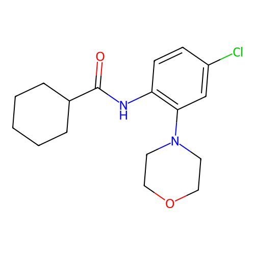 N-(4-chloro-2-morpholin-4-ylphenyl)cyclohexanecarboxamide structure