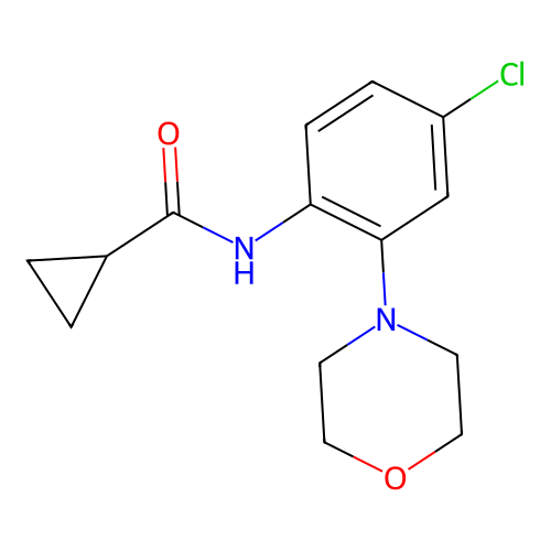 N-(4-chloro-2-morpholin-4-ylphenyl)cyclopropanecarboxamide structure