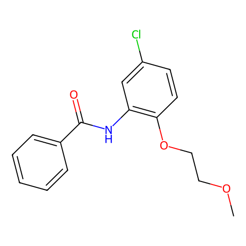 N-[5-chloro-2-(2-methoxyethoxy)phenyl]benzamide structure