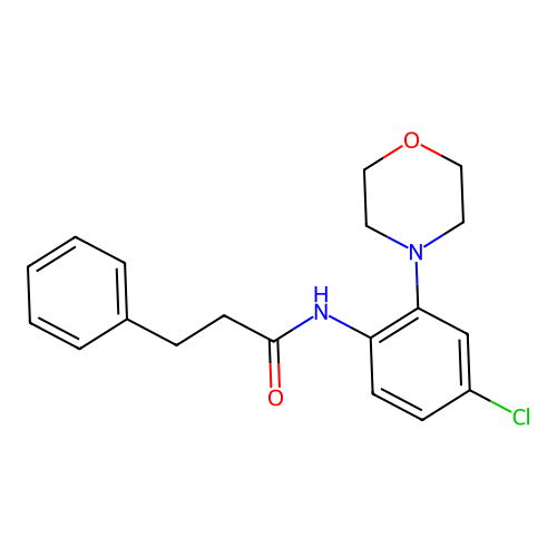 N-(4-chloro-2-morpholin-4-ylphenyl)-3-phenylpropanamide structure