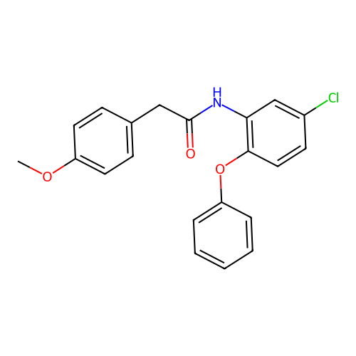 N-(5-chloro-2-phenoxyphenyl)-2-(4-methoxyphenyl)acetamide structure