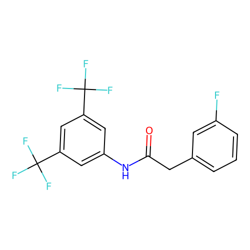 N-[3,5-bis(trifluoromethyl)phenyl]-2-(3-fluorophenyl)acetamide structure