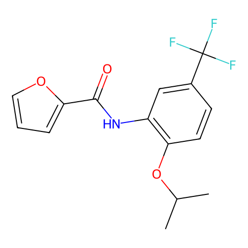 N-[2-isopropoxy-5-(trifluoromethyl)phenyl]-2-furamide structure