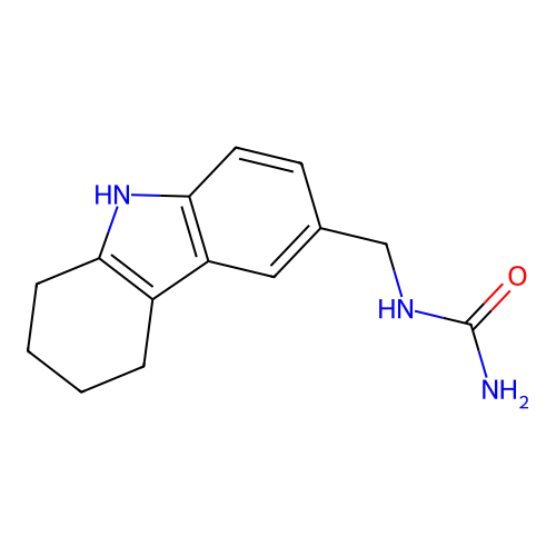 N-(2,3,4,9-tetrahydro-1H-carbazol-6-ylmethyl)urea structure