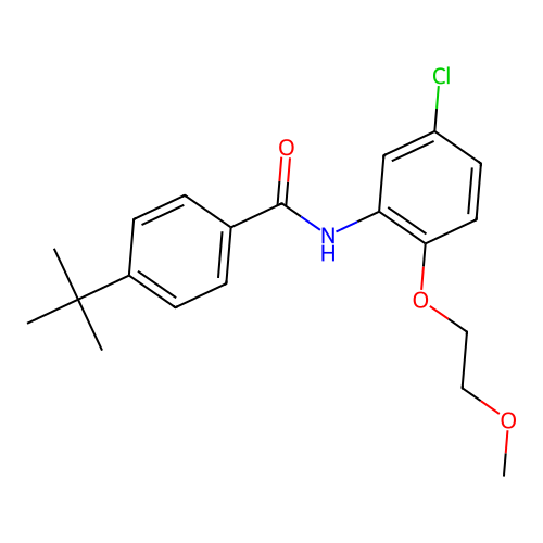4-tert-butyl-N-[5-chloro-2-(2-methoxyethoxy)phenyl]benzamide structure
