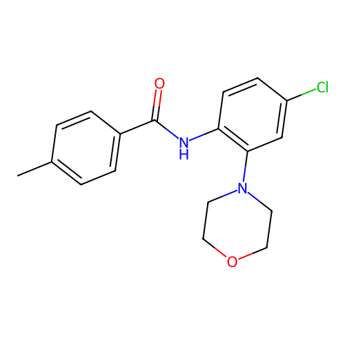 N-(4-chloro-2-morpholin-4-ylphenyl)-4-methylbenzamide structure