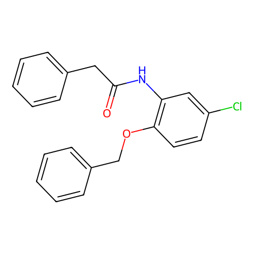 N-[2-(benzyloxy)-5-chlorophenyl]-2-phenylacetamide structure
