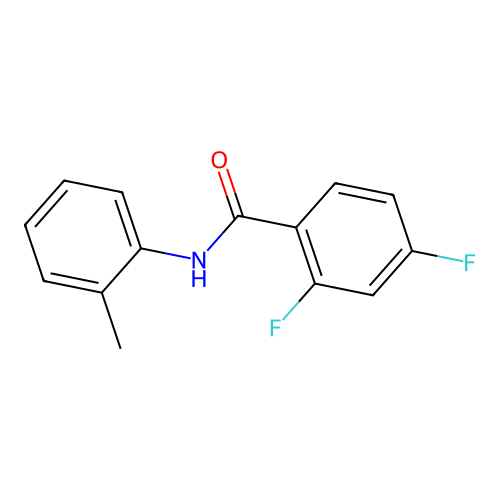 2,4-difluoro-N-(2-methylphenyl)benzamide structure