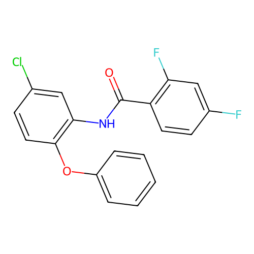 N-(5-chloro-2-phenoxyphenyl)-2,4-difluorobenzamide structure