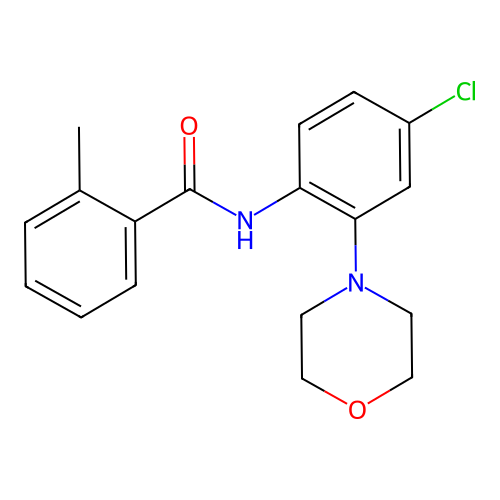 N-(4-chloro-2-morpholin-4-ylphenyl)-2-methylbenzamide structure