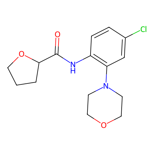 N-(4-chloro-2-morpholin-4-ylphenyl)oxolane-2-carboxamide structure