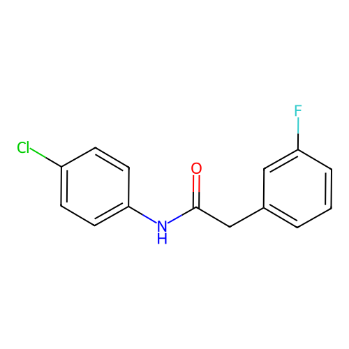 N-(4-chlorophenyl)-2-(3-fluorophenyl)acetamide structure