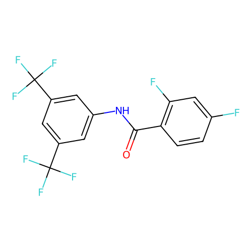 N-[3,5-bis(trifluoromethyl)phenyl]-2,4-difluorobenzamide structure