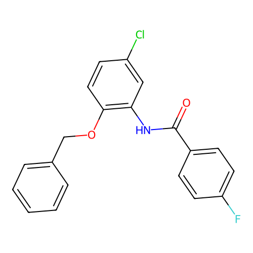 N-[2-(benzyloxy)-5-chlorophenyl]-4-fluorobenzamide structure
