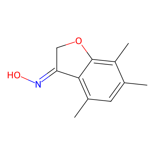 4,6,7-Trimethylbenzofuran-3-one oxime structure