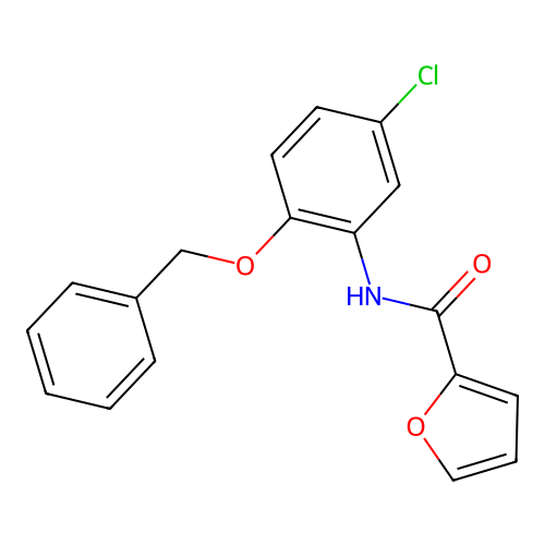 N-[2-(benzyloxy)-5-chlorophenyl]-2-furamide structure