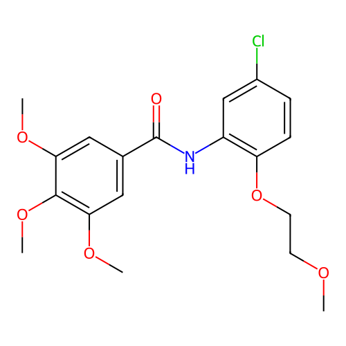N-[5-chloro-2-(2-methoxyethoxy)phenyl]-3,4,5-trimethoxybenzamide structure