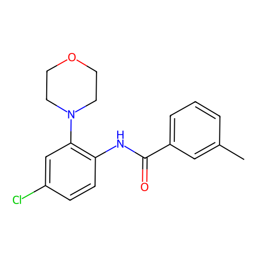 N-(4-chloro-2-morpholin-4-ylphenyl)-3-methylbenzamide structure