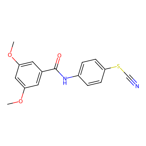 4-[(3,5-Dimethoxybenzoyl)amino]phenyl thiocyanate structure