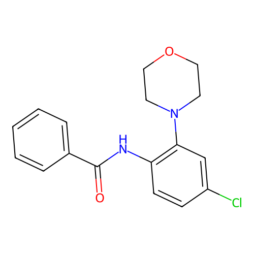 N-(4-chloro-2-morpholin-4-ylphenyl)benzamide structure