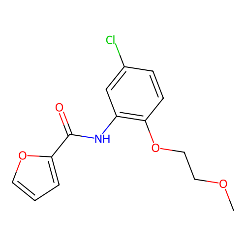 N-[5-chloro-2-(2-methoxyethoxy)phenyl]-2-furamide structure