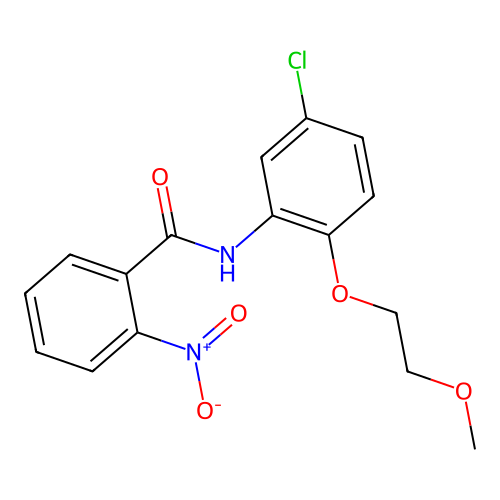 N-[5-chloro-2-(2-methoxyethoxy)phenyl]-2-nitrobenzamide structure