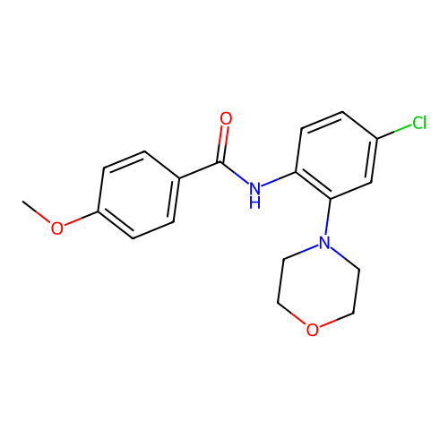 N-(4-chloro-2-morpholin-4-ylphenyl)-4-methoxybenzamide structure