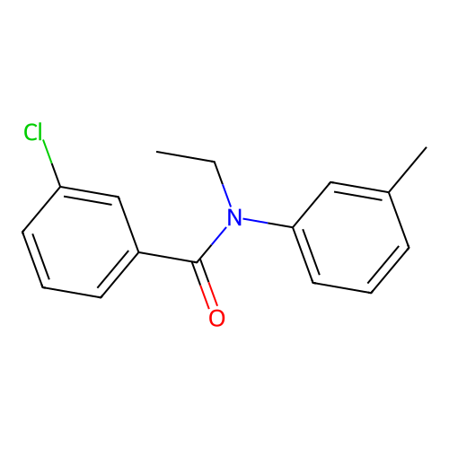 3-chloro-N-ethyl-N-(3-methylphenyl)benzamide structure