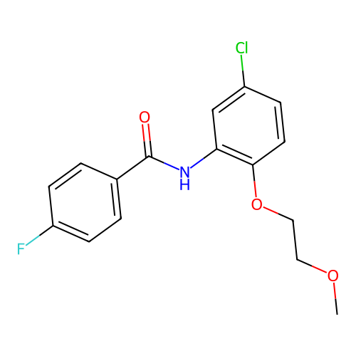 N-[5-chloro-2-(2-methoxyethoxy)phenyl]-4-fluorobenzamide structure
