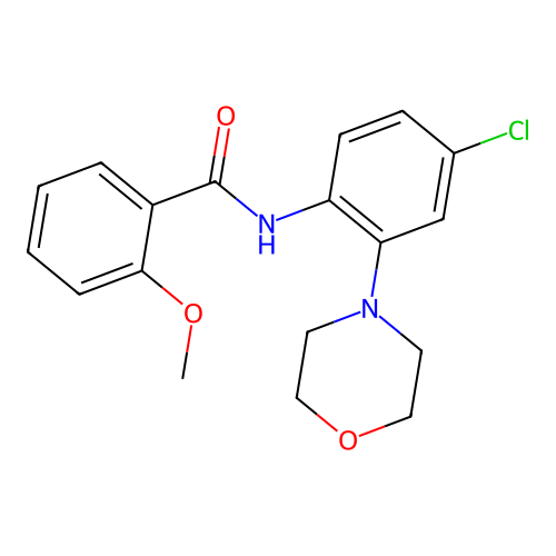 N-(4-chloro-2-morpholin-4-ylphenyl)-2-methoxybenzamide structure