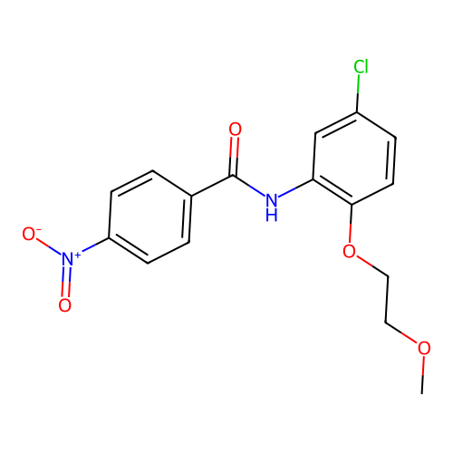 N-[5-chloro-2-(2-methoxyethoxy)phenyl]-4-nitrobenzamide structure