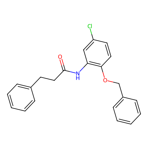 N-(5-chloro-2-phenylmethoxyphenyl)-3-phenylpropanamide structure