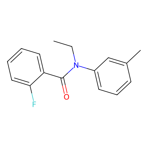 N-乙基-2-氟-N-(3-甲苯基)苯甲酰胺 structure