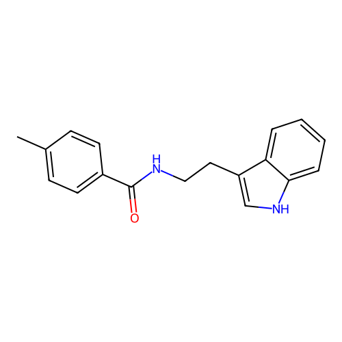 N-[2-(1H-indol-3-yl)ethyl]-4-methylbenzamide structure
