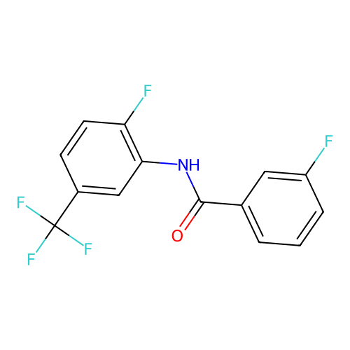 3-fluoro-N-[2-fluoro-5-(trifluoromethyl)phenyl]benzamide structure