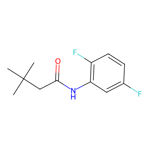 N-(2,5-difluorophenyl)-3,3-dimethylbutanamide structure