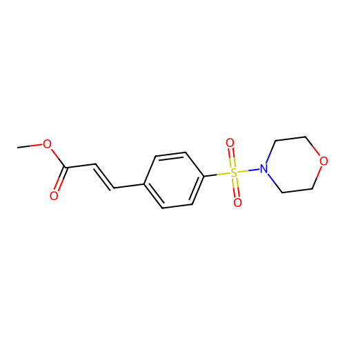methyl (E)-3-(4-morpholin-4-ylsulfonylphenyl)prop-2-enoate structure