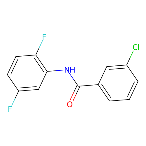 3-chloro-N-(2,5-difluorophenyl)benzamide structure