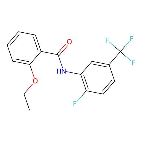 2-ethoxy-N-[2-fluoro-5-(trifluoromethyl)phenyl]benzamide structure