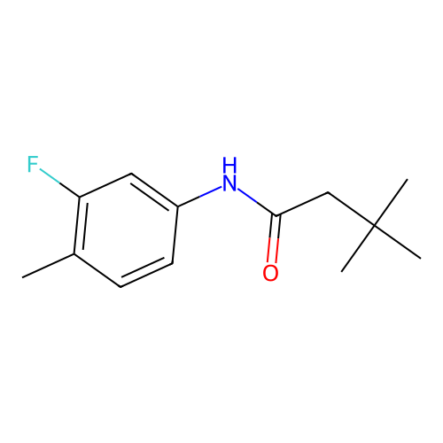 N-(3-fluoro-4-methylphenyl)-3,3-dimethylbutanamide structure