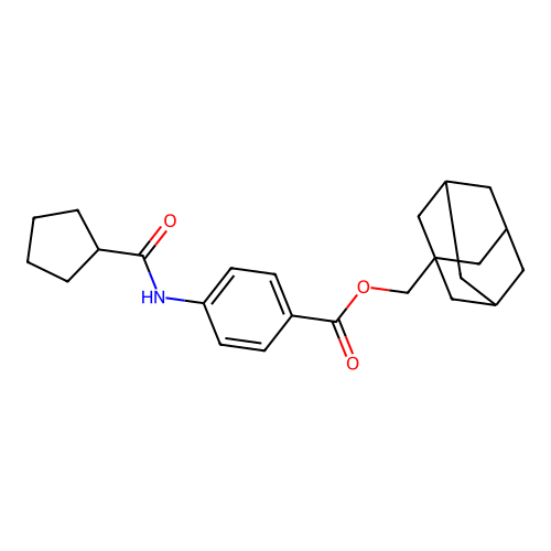 1-Adamantylmethyl 4-(cyclopentanecarbonylamino)benzoate structure