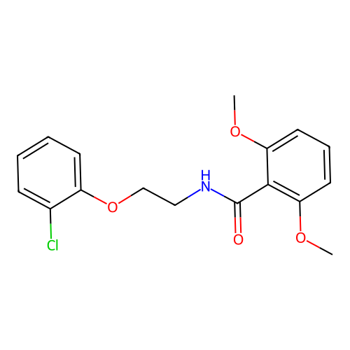 N-[2-(2-chlorophenoxy)ethyl]-2,6-dimethoxybenzamide structure